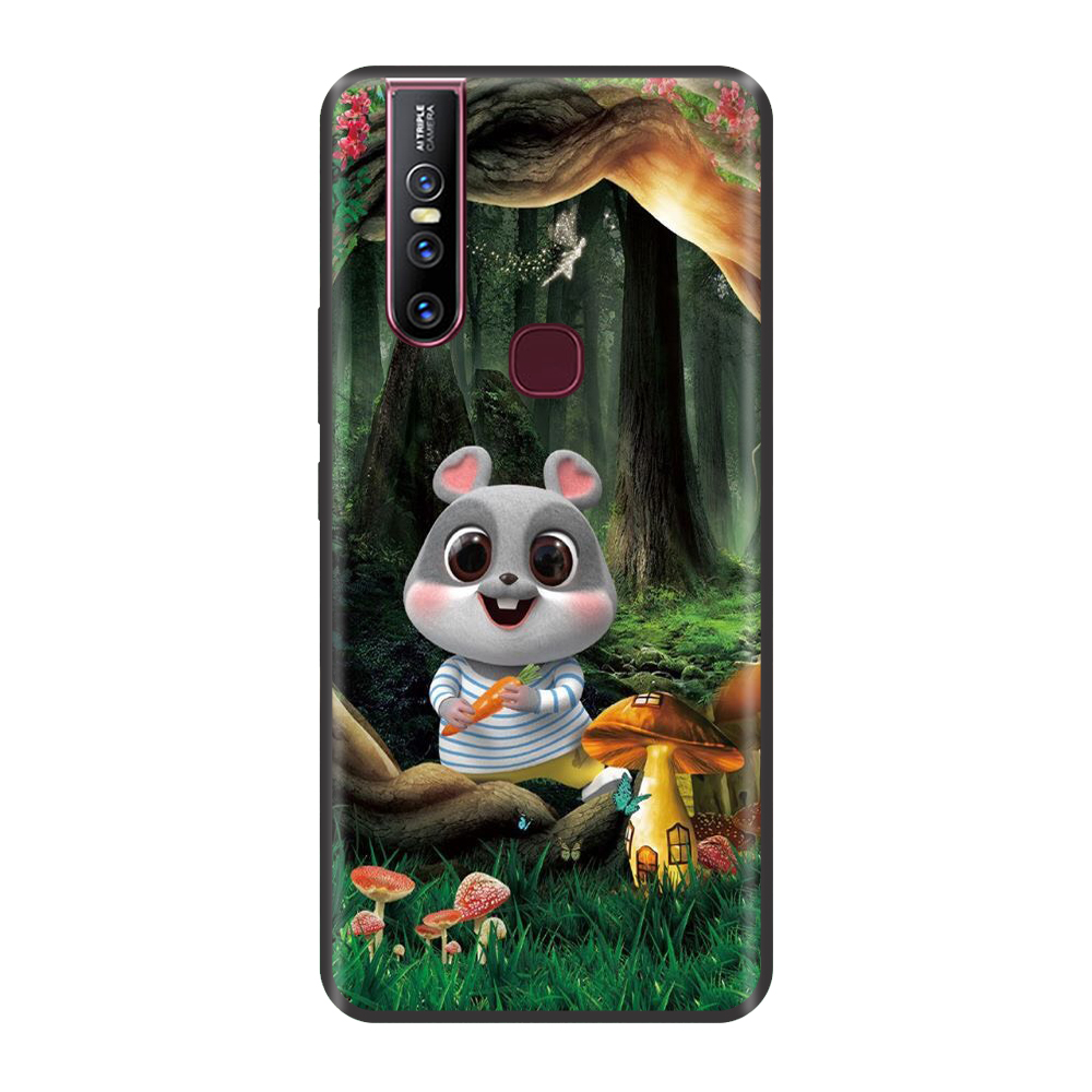 Ốp lưng tpu viền dẻo cho điện thoại vivo v5 /v5 plus /v7 /v7 plus /v11 /v11i /v15 chuột xuân hái nấm