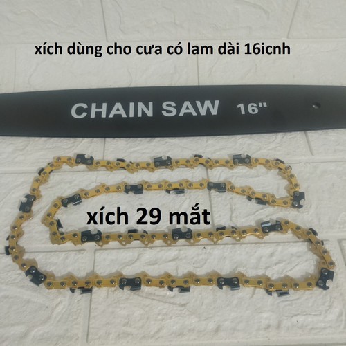 xích dùng cho cưa điện lam dài 40cm 29 mắt cắt cắt loại tốt