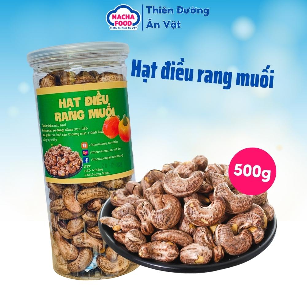 Hạt điều rang muối A Cồ xếp hoa size đại 500g hàng xuất khẩu cao cấp Nacha Food Thiên Đường Ăn Vặt