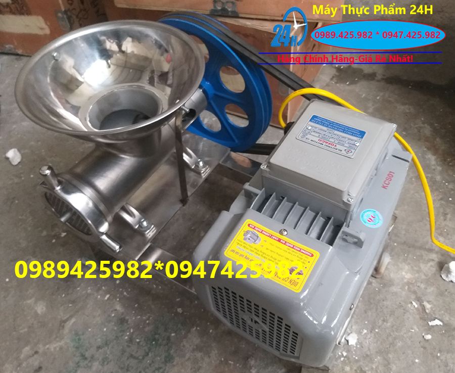 Máy đùn thịt,máy xay xương cối 22 Inox 304 cao cấp mô tơ 2.2kw dây đồng