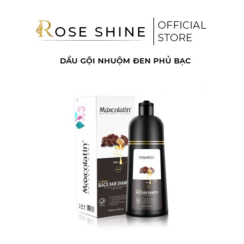 [Chính hãng] Dầu Gội Nhuộm Đen Phủ Bạc MAXCOLATIN 500ml