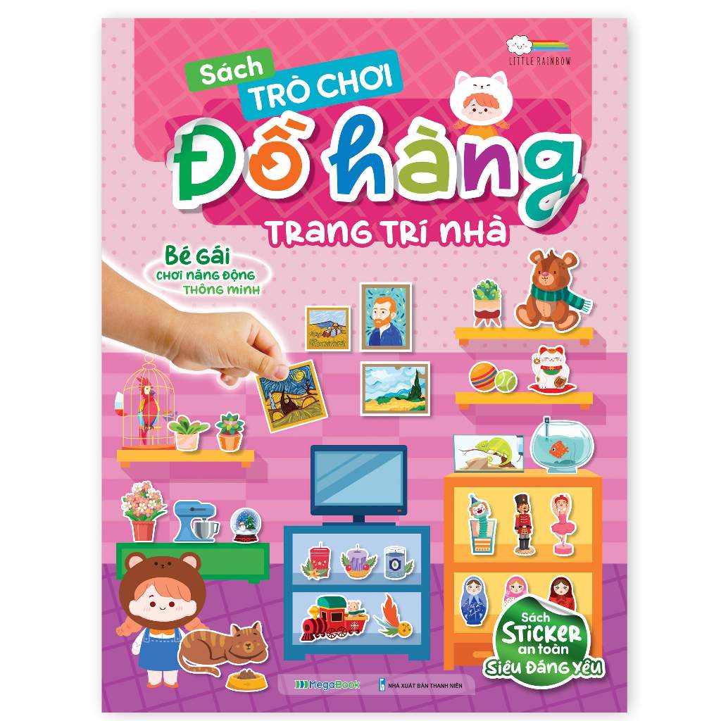 Sách Trò chơi Đồ hàng Trang Trí Nhà - Sách tương tác bóc dán sticker cho bé