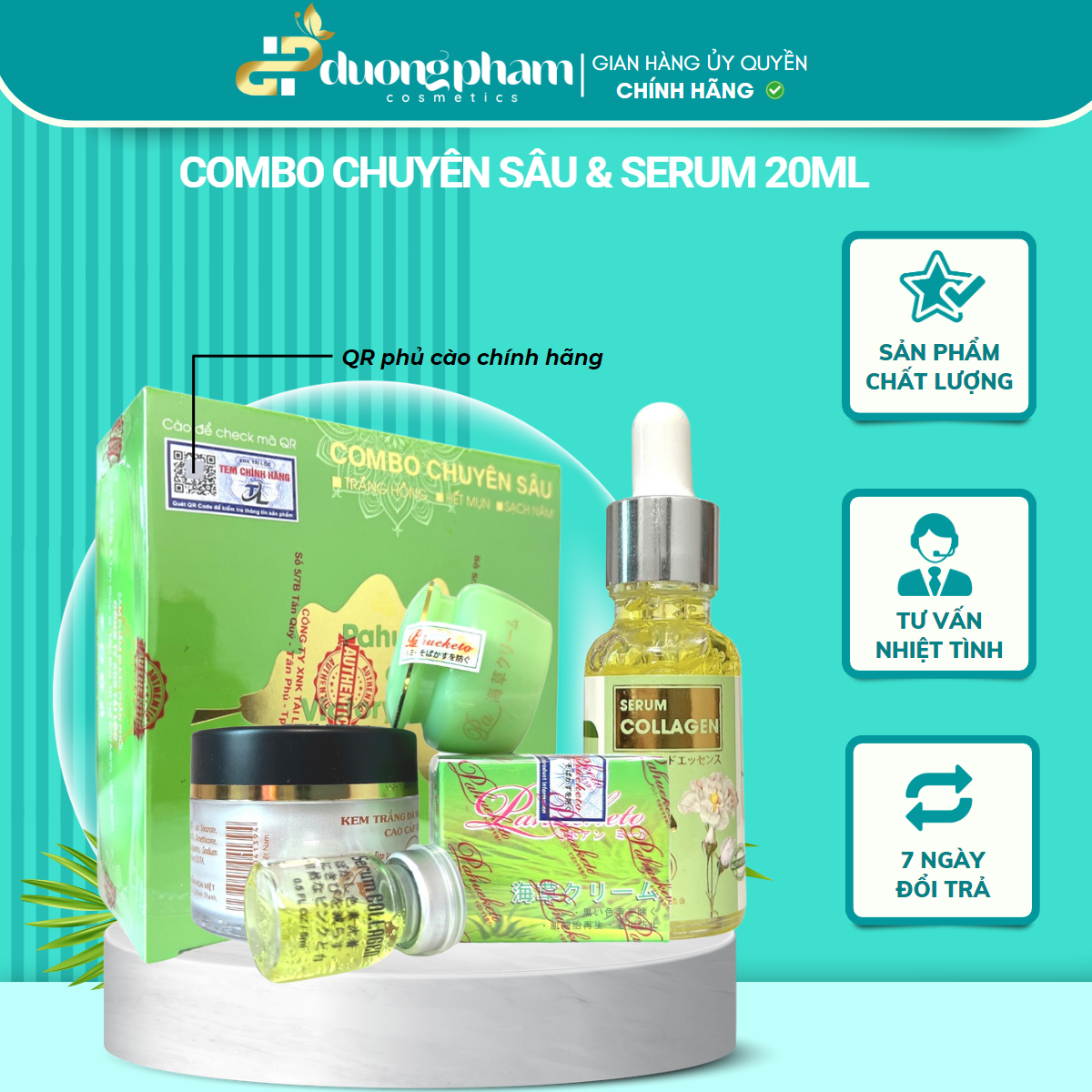 ⚡Kèm Serum 20ml⚡ Combo Chuyên Sâu Trắng Da, Khử Nám Tàn Nhang Đồi Mồi, Pahueketo & Victory Hoa Việt