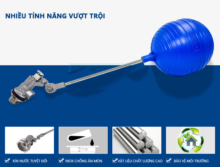 Phao chống tràn tự động cho bể nước ,téc nước, phao chống tràn ren 27mm