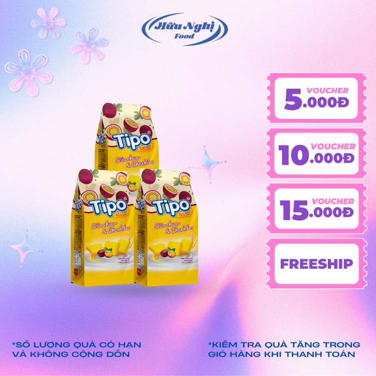 COMBO 3 hộp Bánh Trứng Kem Sữa Chua Chanh Leo Tipo 115g