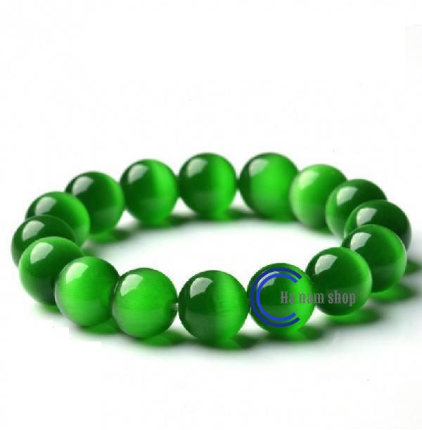 Vòng tay đá mắt mèo xanh thiên nhiên loại 1 HN05