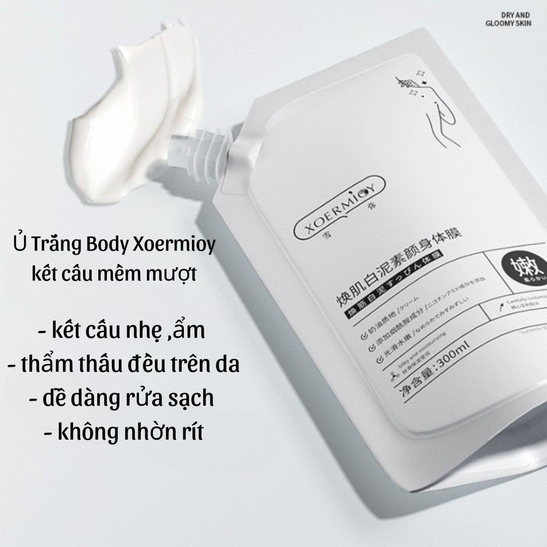 Kem Ủ Tắm Trắng HUNMUI Xoermioy Body nhật bản 300ml