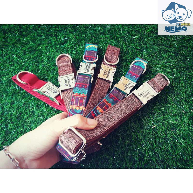 Vòng Cổ cho Chó Mèo Vintage