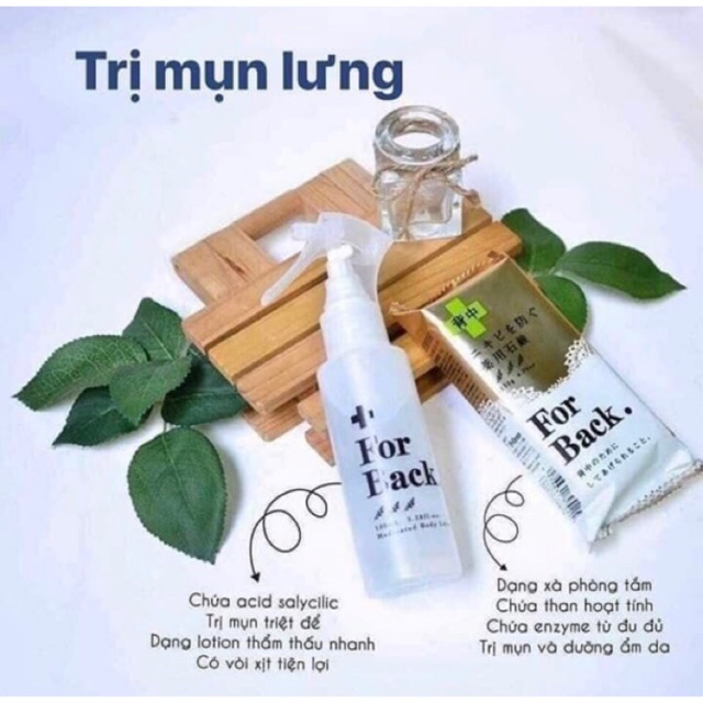 Xà Phòng Trị Mụn Lưng For Back Combo Xà Phòng Và Gel Xịt Trị Mụn Lưng Pelican Nội Địa Nhật Bản