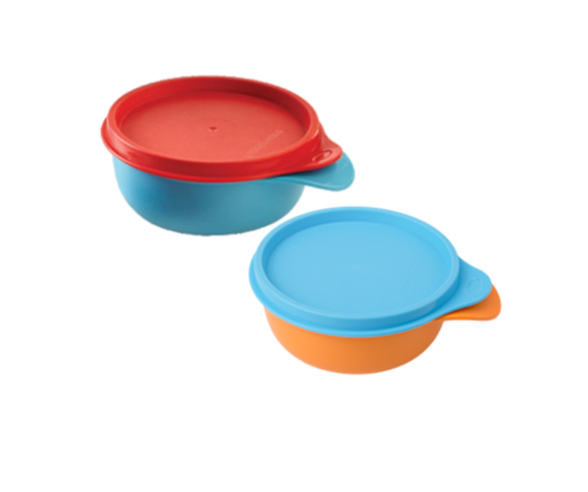 Chén ăn dặm cho bé có nắp Tupperware kín nước, kín khí Twinkle Feeding Bowl