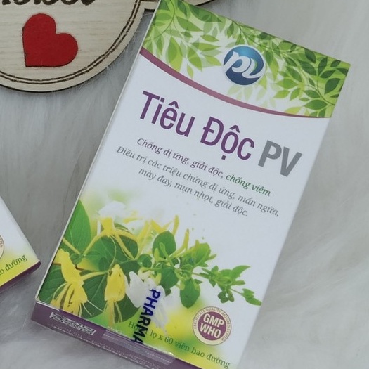 Tiêu độc pv dị ứng, mẩn ngứa, mày đay, mụn nhọt, giải độc
