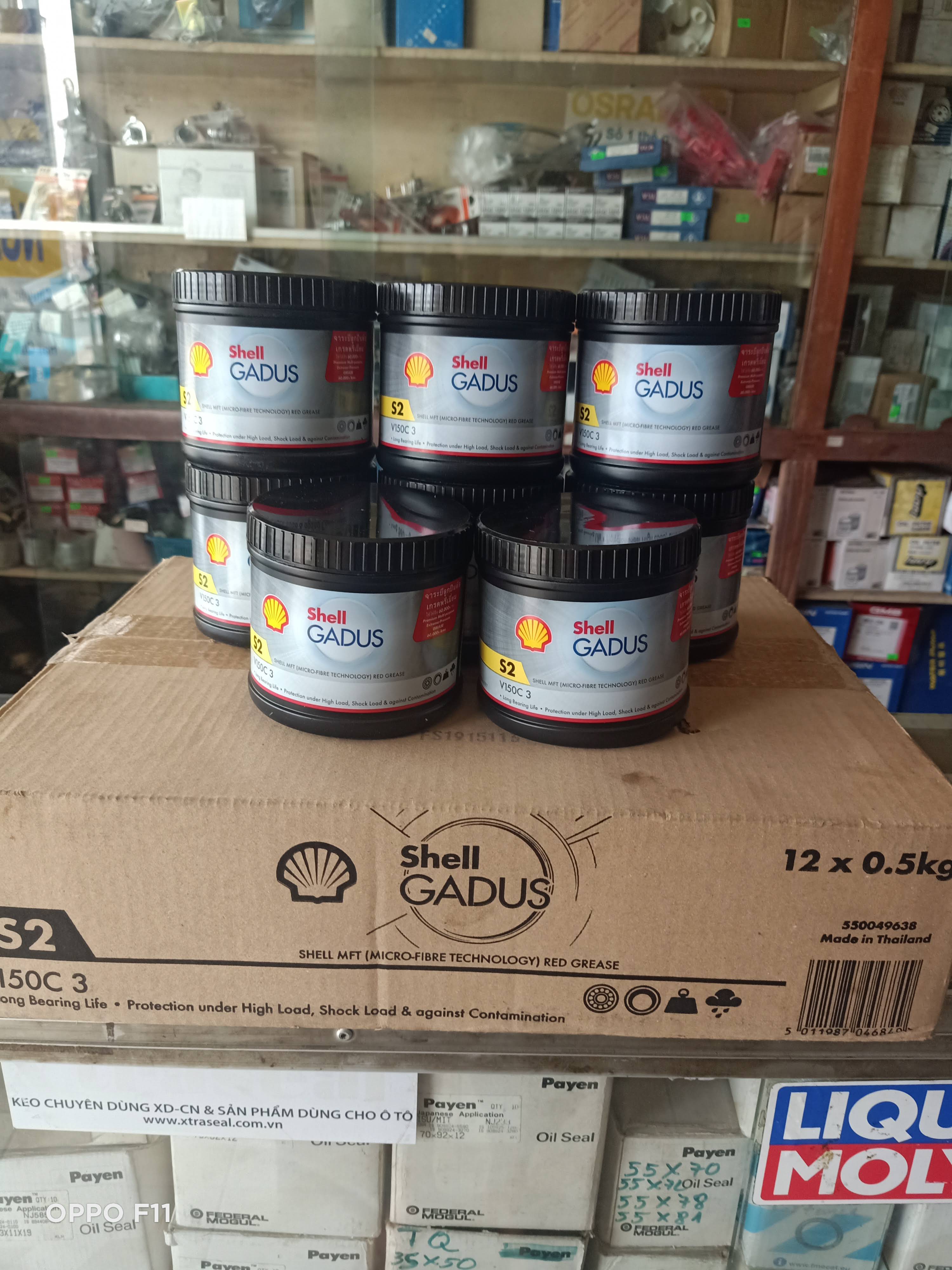 Mỡ Bò Chịu Nhiệt Cao Cấp SHELL GADUS S2 V150 C3 Nhập Thái Lan