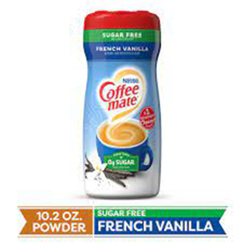 Bột kem sữa pha cafe trà sữa kem Nestle Coffee Mate No Sugar vị Franch Vanilla của Mỹ hộp 289gr loại không đường dành cho người ăn kiêng