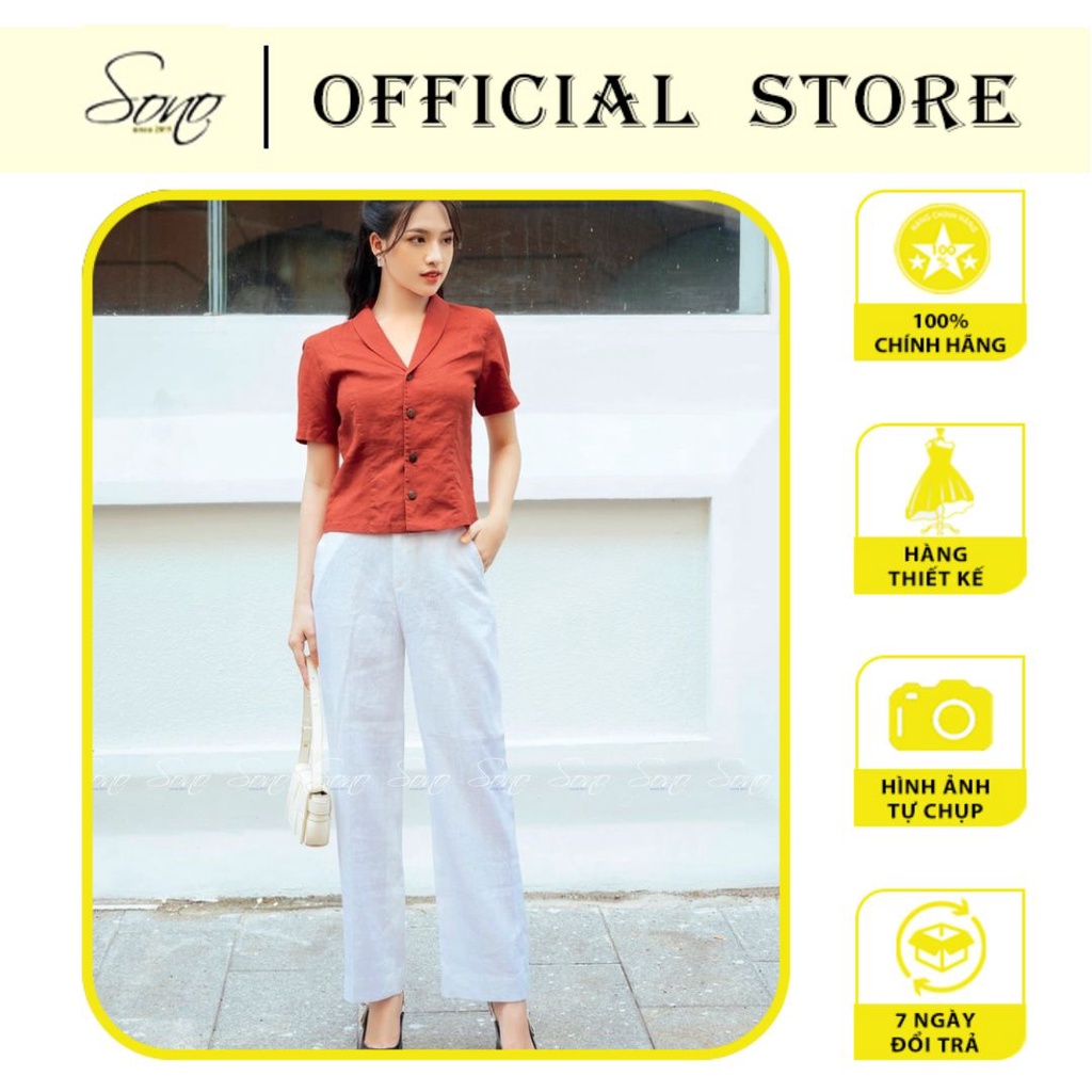 Sono - quần dài linen ống suông chất liệu linen hàng thiết kế chuẩn từng đường kim mũi chỉ fom chuẩn