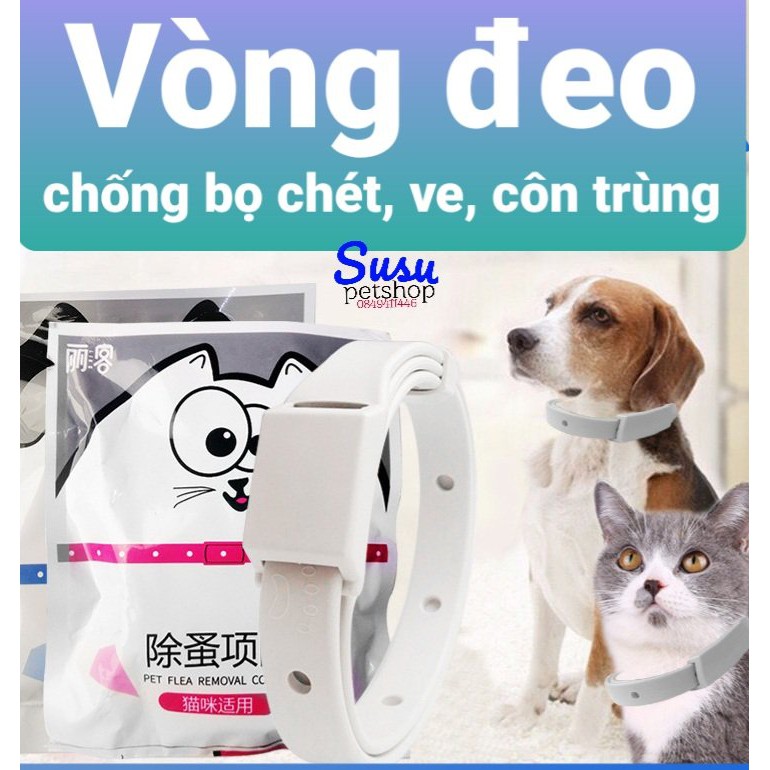 Vòng Đeo Cổ Chống Ve Rận Bọ Chét Cho Chó mèo 29cm