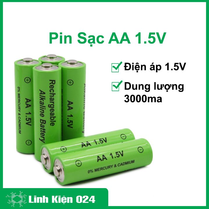 1 Viên pin sạc AA 1.5V dung lượng 3000ma