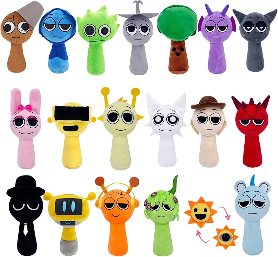 Gấu bông SPRUNKI incredibox 25cm ship HOẢ TỐC HCM đồ chơi thú nhồi bông sprunki wenda oren horror đang HOT đẹp