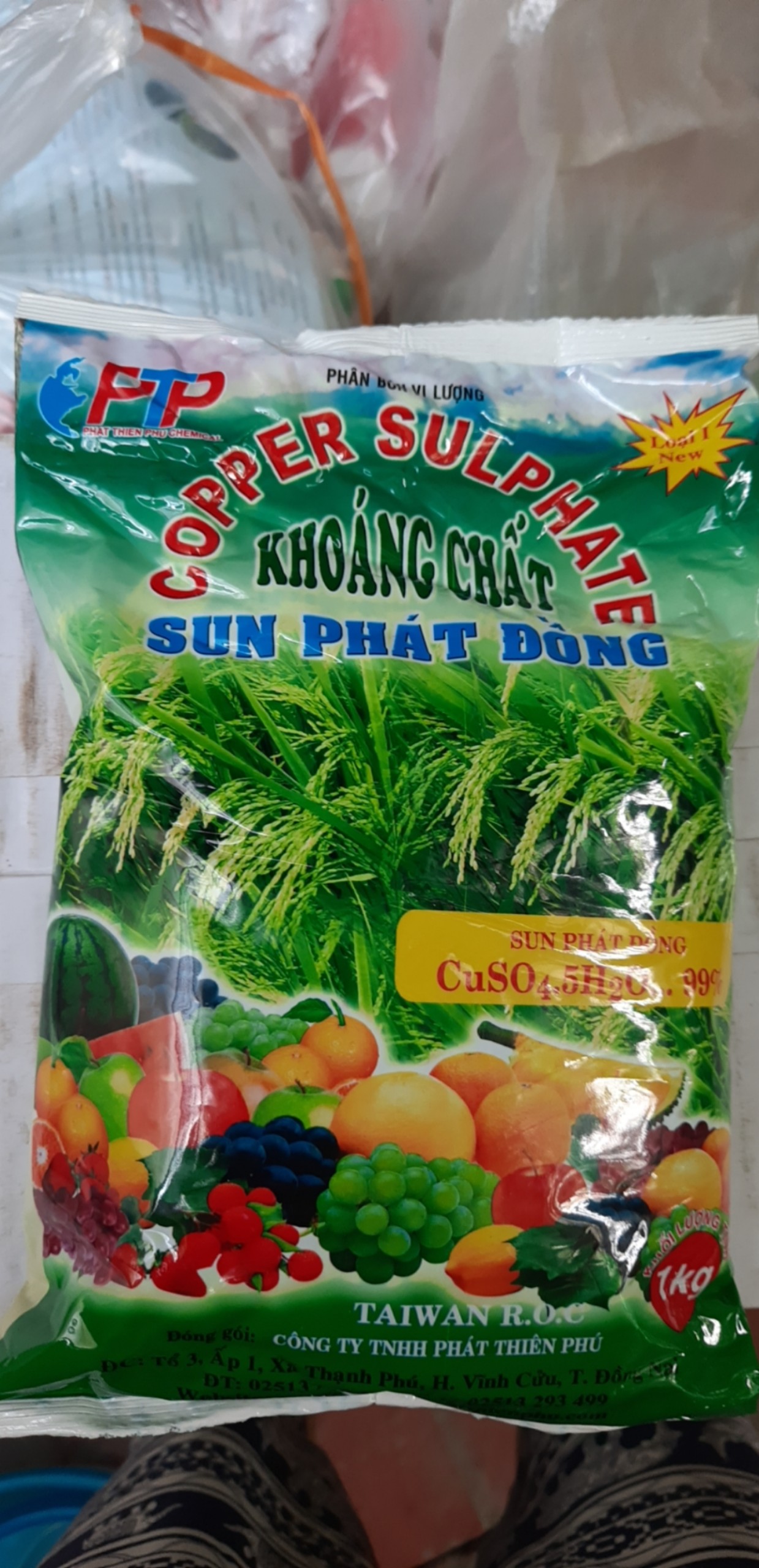 Khoáng chất Sunfat Đồng trừ sâu bệnh cho cây trồng