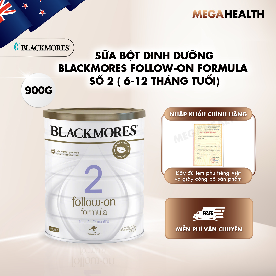 Sữa Blackmores số 2 Follow-On Formula (900g) Sữa công thức cho trẻ 6-12 tháng tuổi