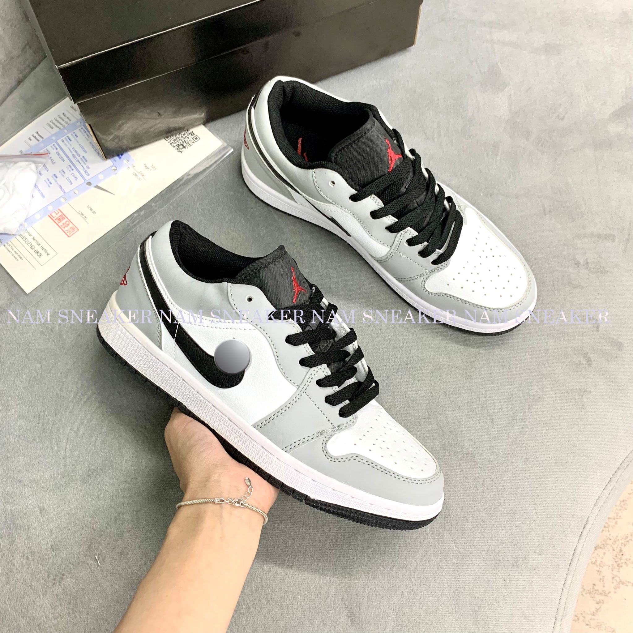 [FULL BOX 11] Giày Thể Thao, Giày Sneaker Low Light Smoke Grey Nam Nữ Hàng Cao Cấp