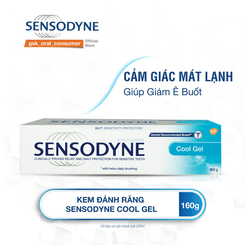 Kem đánh răng Sensodyne Cool Gel 160g, Doctor.online24h