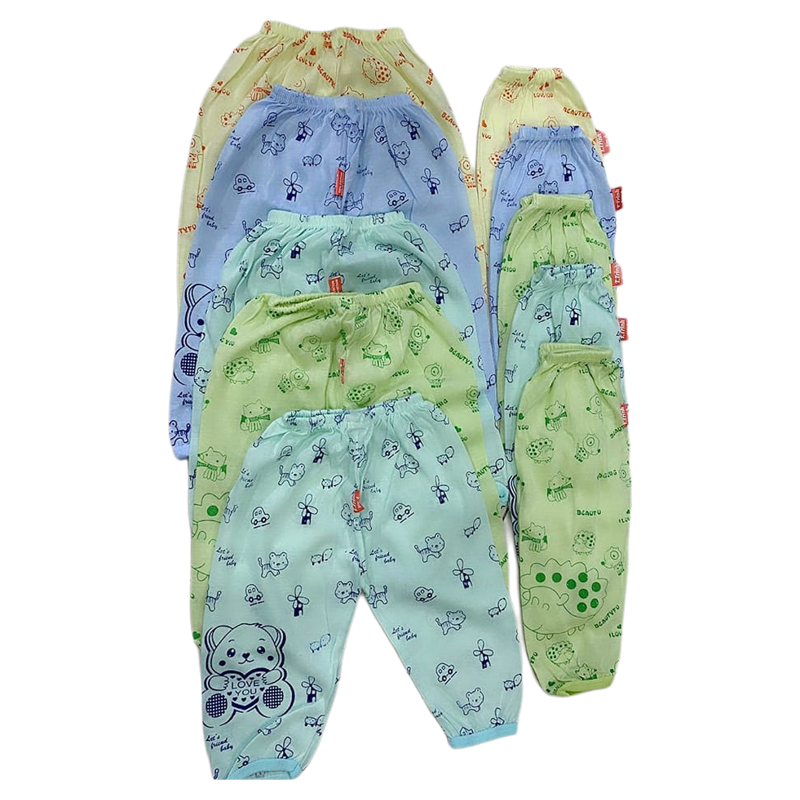 Combo 10 Quần  Cotton  Dài  Họa  Tiết Động Vật Dễ Thương Cho Bé Trai Sơ Sinh