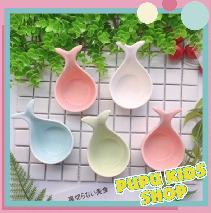 Bát sứ ăn dặm hình cá nhỏ cho bé 60ml pupu kids shop
