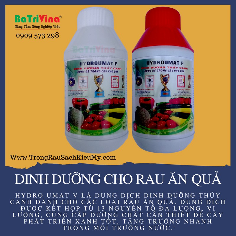 [HCM]1 Lít Dinh Dưỡng Dung Dịch Trồng Rau Thủy Canh Trồng Cây Ăn Quả Hydro Umat F Hiệu Quả Và
