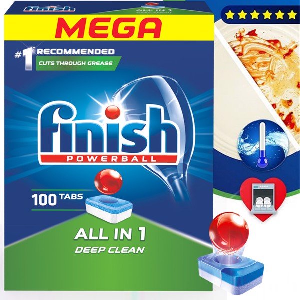 Viên rửa bát finish all in 1, 100 viên/ hộp