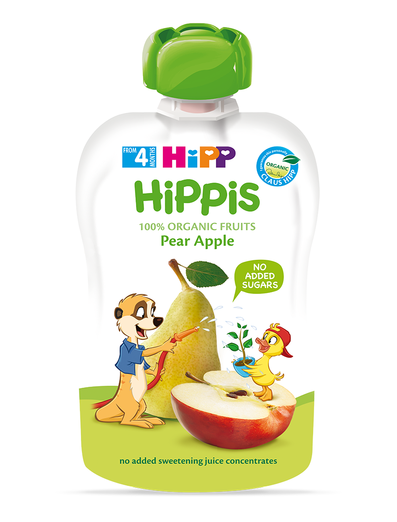 Hipp - trái cây nghiền hippis organic lê-táo