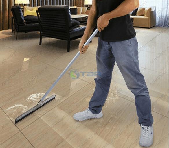 [HCM]CÂY ĐẨY NƯỚC GẠT SÀN LƯỠI CAO SU KẸP INOX 45CM - ASIA VIỆT NAM