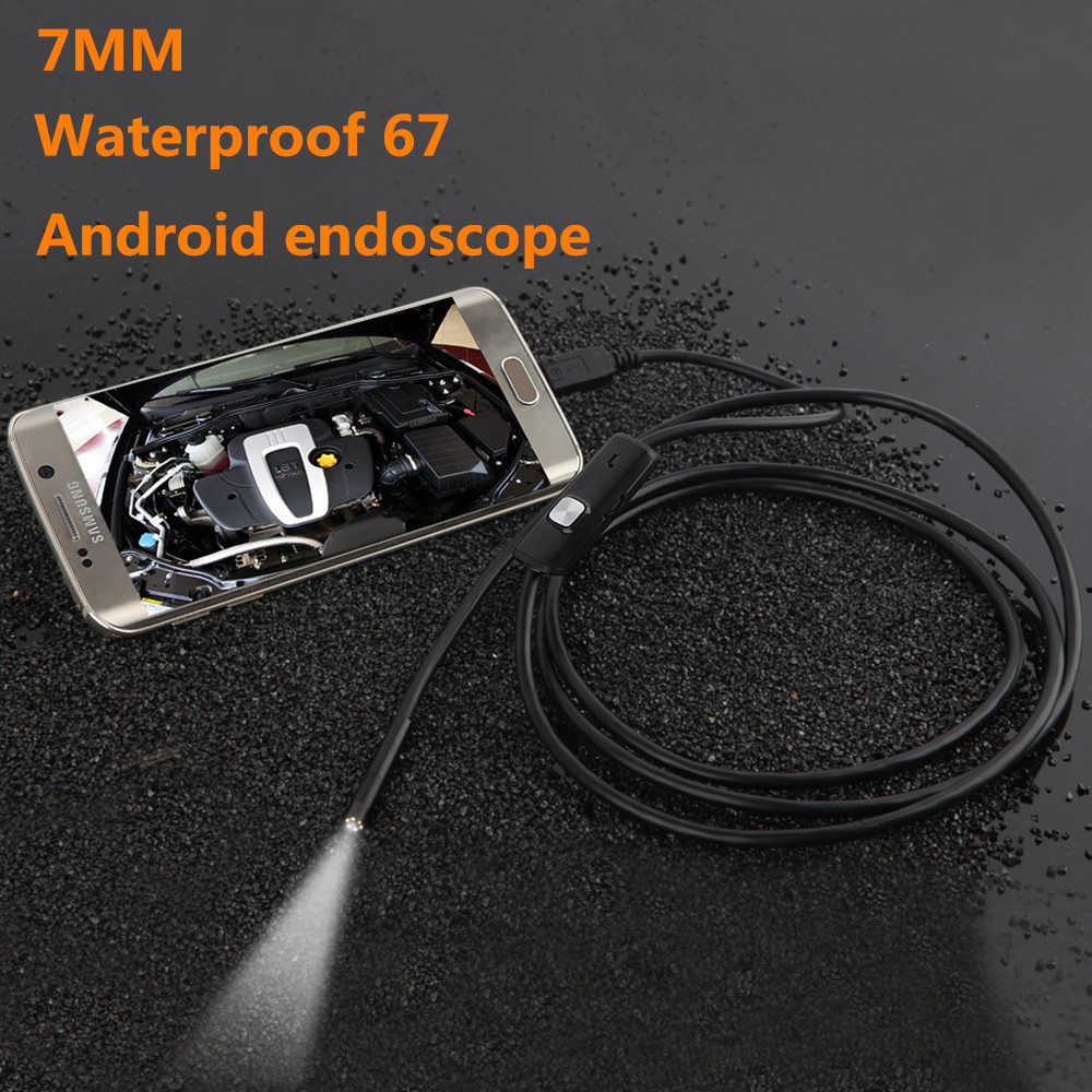 Camera nội soi chống nước IP67 dùng cho điện thoại máy tính dài 2m kết nối USB, Type c, Micro USB