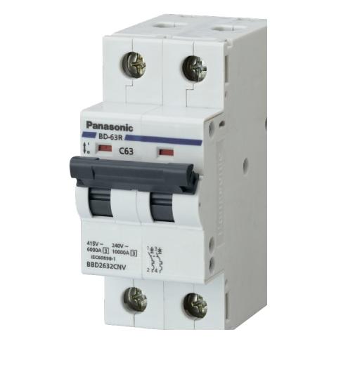 Mcb 2p 6a-63a panasonic bbd2062cnv