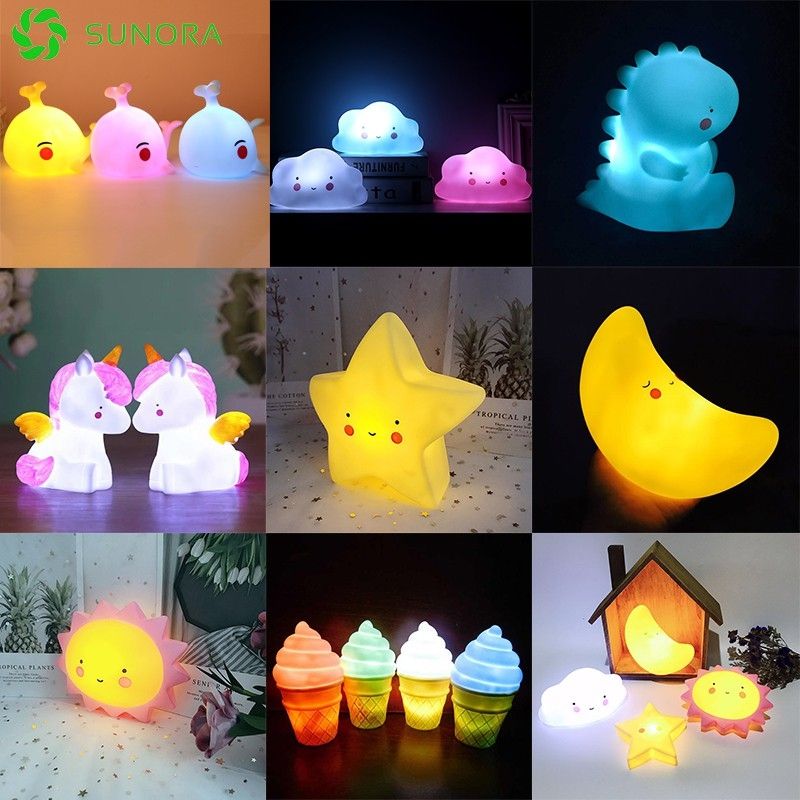 Đèn ngủ silicon cute dùng pin cho bé yêu