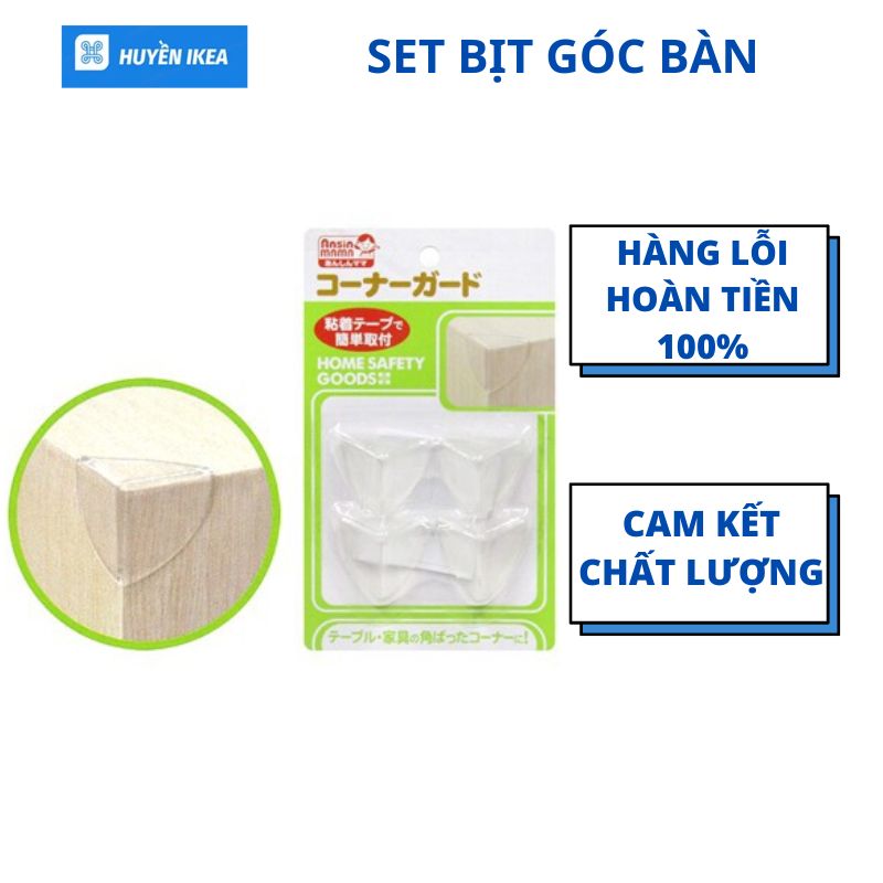 Set 4 bịt góc cạnh bàn silicon Nhật bản an toàn cho bé
