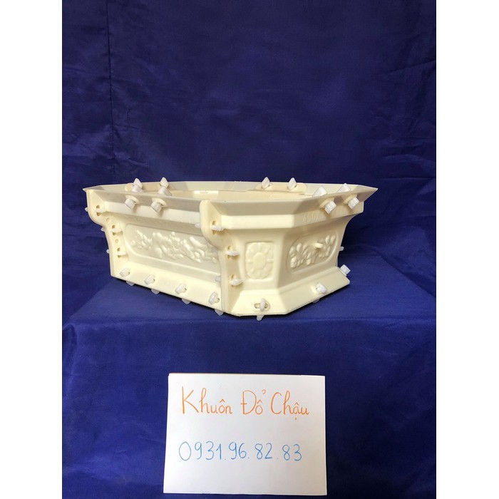 Khuôn đúc chậu cảnh chữ nhật vát góc 45x33x18 nhựa ABS có lòng trong