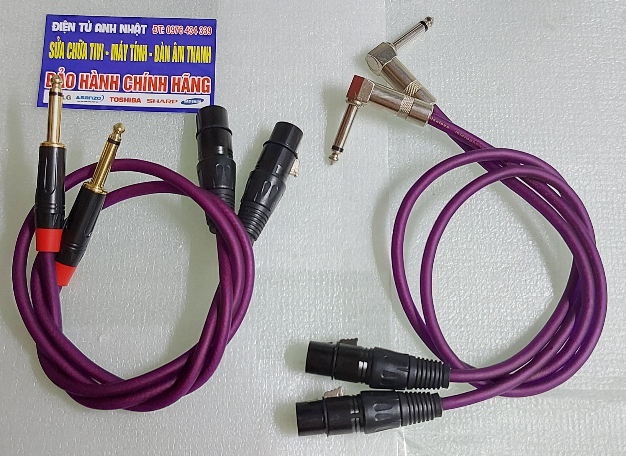 Dây tín hiệu chuyển jack xlr canon cái ra jack 6 ly mono