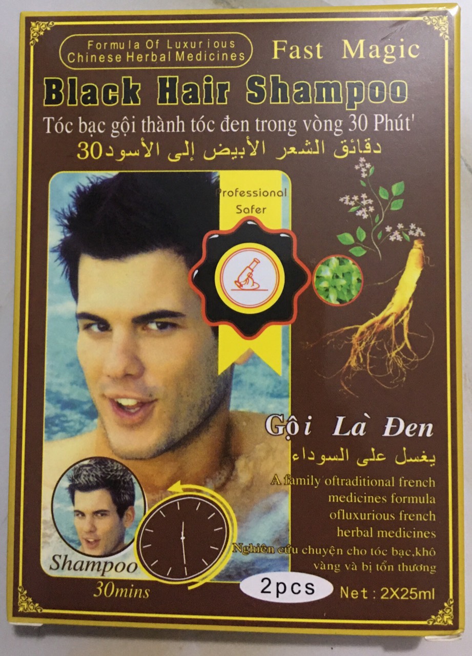 ... dầu gội "gội là đen" nhân sâm hàn quốc 25ml*2