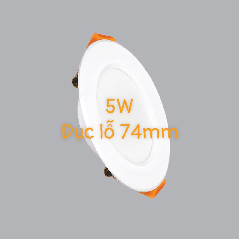 Đèn led downlight âm trần 5w viền trắng dlt-5t, dlt-5v, dlt-5n , dlt-5/3c - thương hiệu mpe