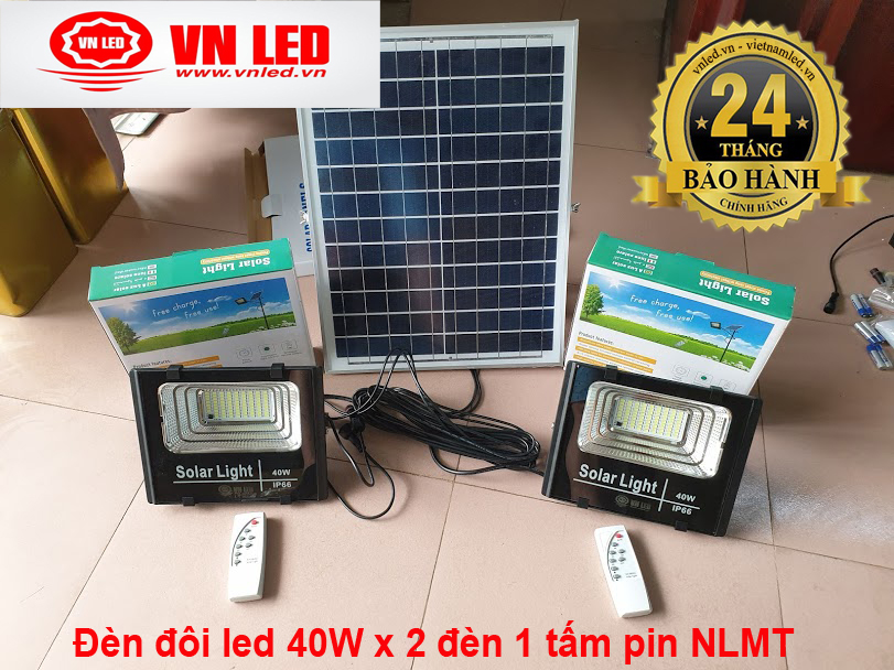 Đèn năng lượng mặt trời đôi 40w x 2 solar light