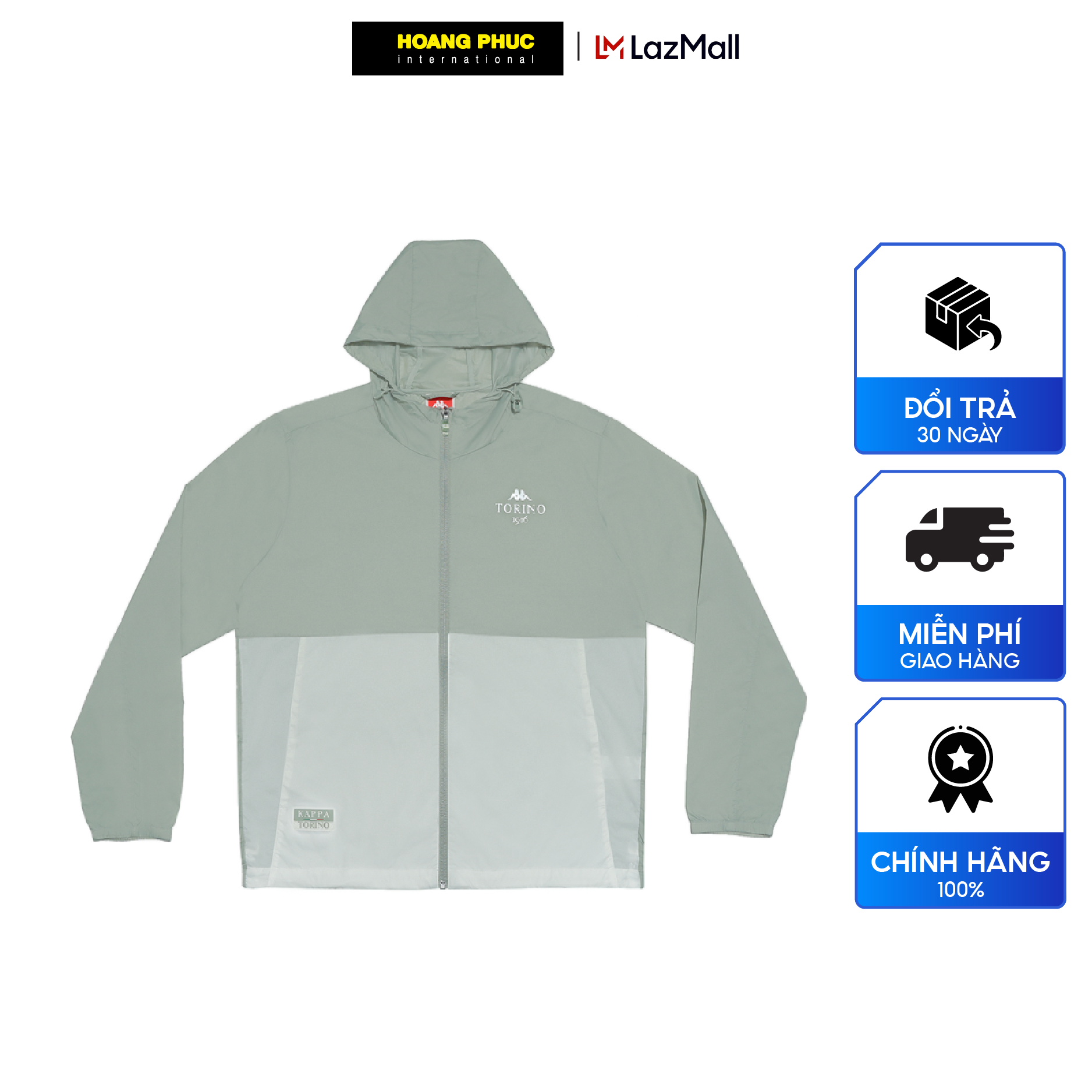 Áo khoác gió KAPPA nam chất liệu siêu nhẹ, kiểu dáng năng động K0C32FJ07