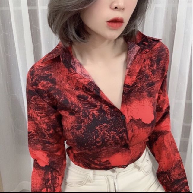Áo sơ mi lụa xuân hè 2020