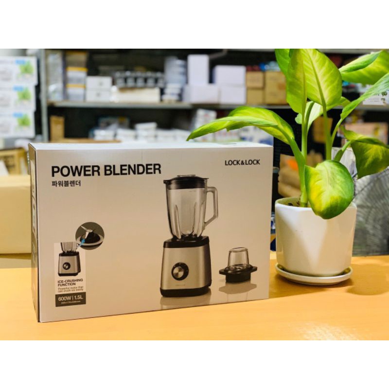 Máy xay sinh tố power blender lock&lock - cối thuỷ tinh dung tích 1.5l - hàng chính hãng bảo hành 12 tháng