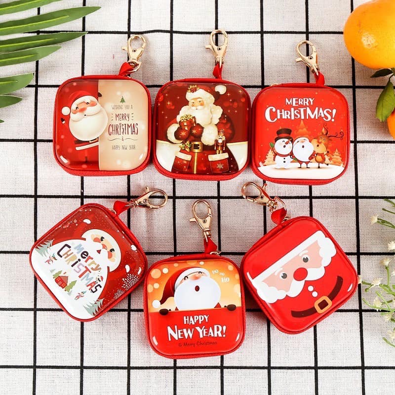 Ví NOEL vuông mini có móc khóa