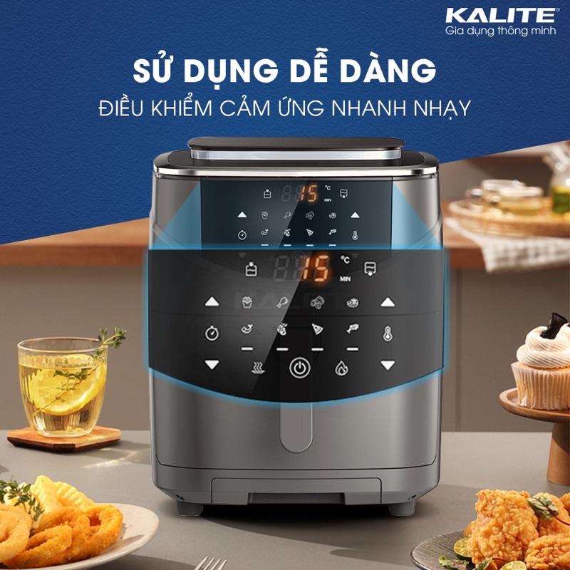 Nồi chiên hơi hấp kalite steam 7 new 2021, chiên hấp 2 in 1, bảo hành chính hãng