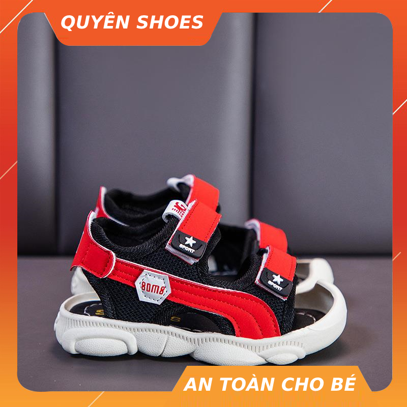 Sandal bé trai và bé gái giày sandal quai hậu mũi cao chống trơn chống vấp cho bé lucky shoes vn
