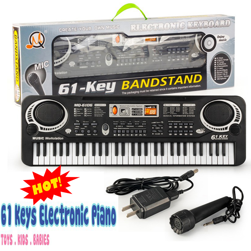 Đàn piano điện tử 2021 - Đàn Piano 61 PHÍM Kèm Mic Cho Bé Học Tại Nhà - Phát Triển Toàn Diện về các tố chất trí thông minh sự nhạy bén - Giúp Trẻ tự tin và Thông Minh - Bảo Hành 12 Tháng