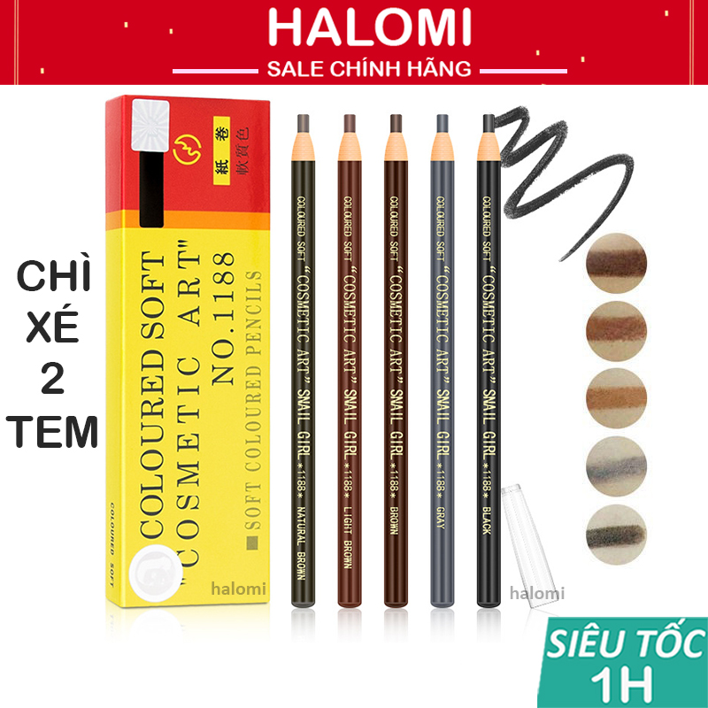 Chì Xé 2 Tem Coloured Soft Pencils Nhật chính hãng HALOMI mềm kẻ rõ nét HALOMI STORE