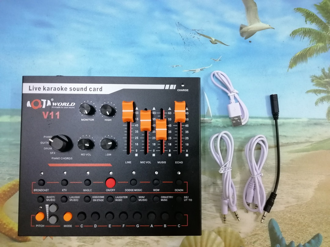 Sound Card Thu Âm Cao Cấp Chuyên Nghiệp - AQTA WORLD V11 – Thu Âm