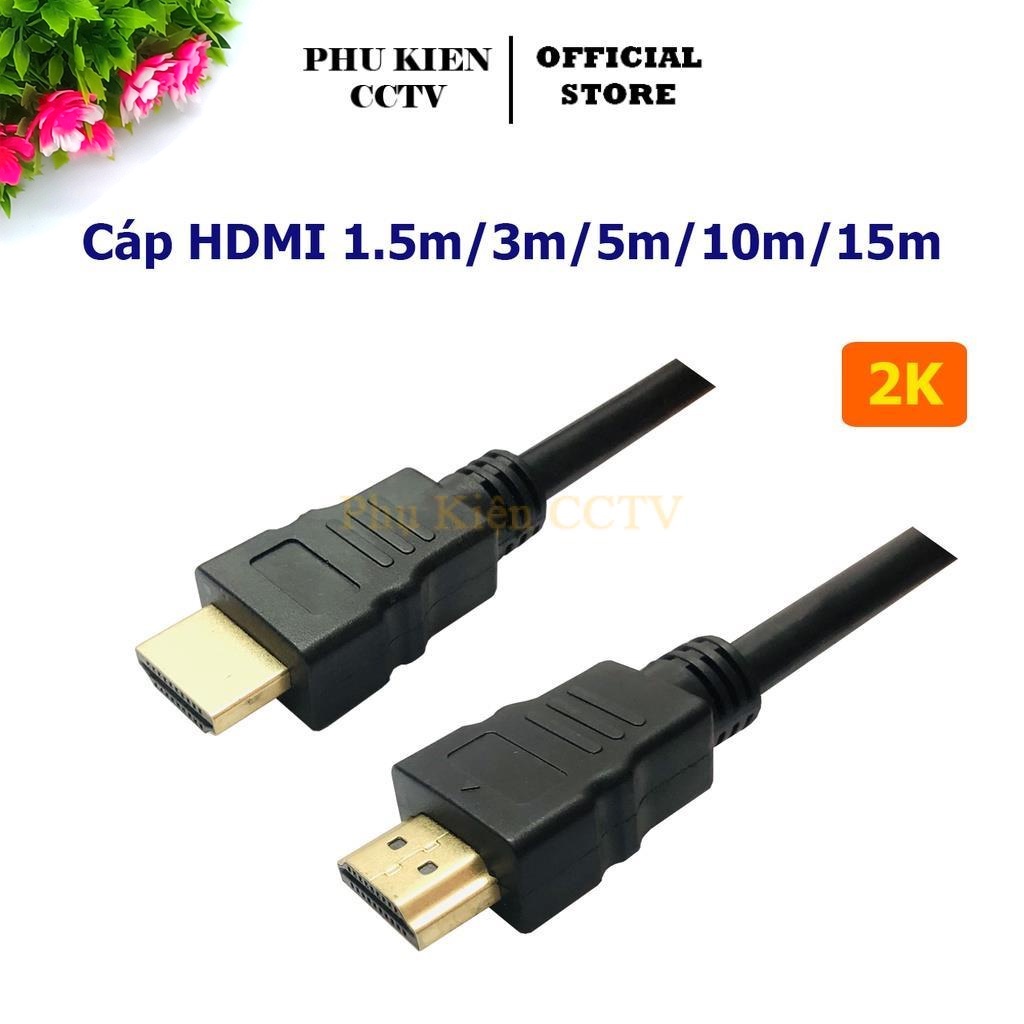 Dây cáp hdmi tròn 15m/10m/5m/3m/1.5m chất lượng hình ảnh 2k/full hd